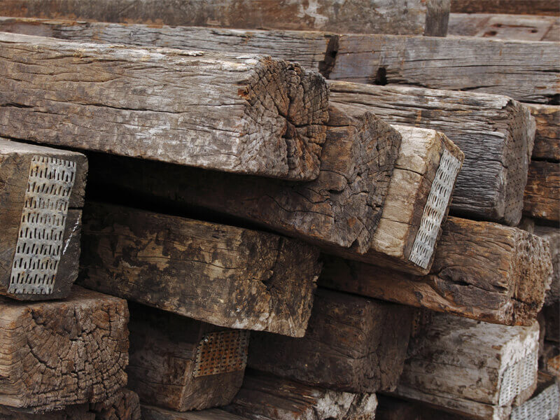 Railway sleepers in Gateshead